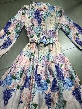 zimmermann eden floral silk gathered midi-dress Zimmermann Silk Dress Eden in Black